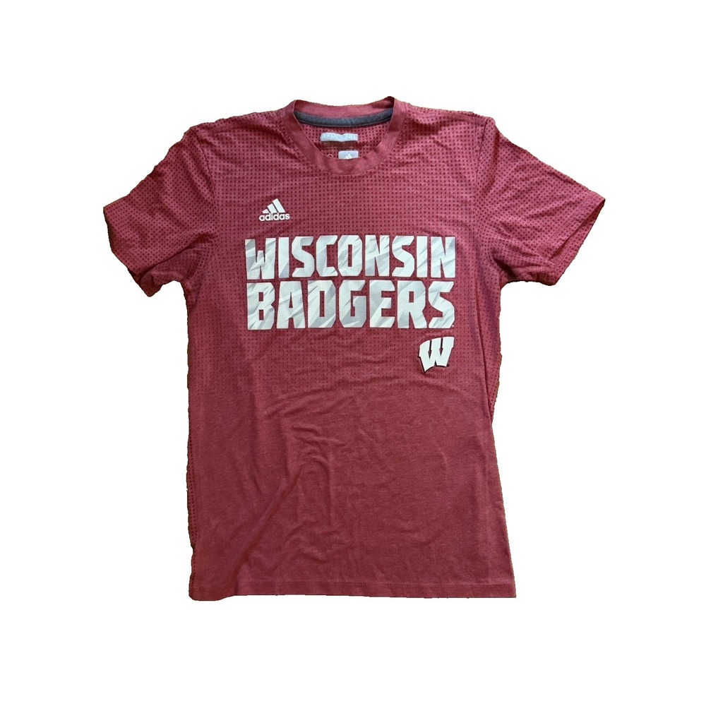 Adidas Wisconsin Badgers Red T Shirt